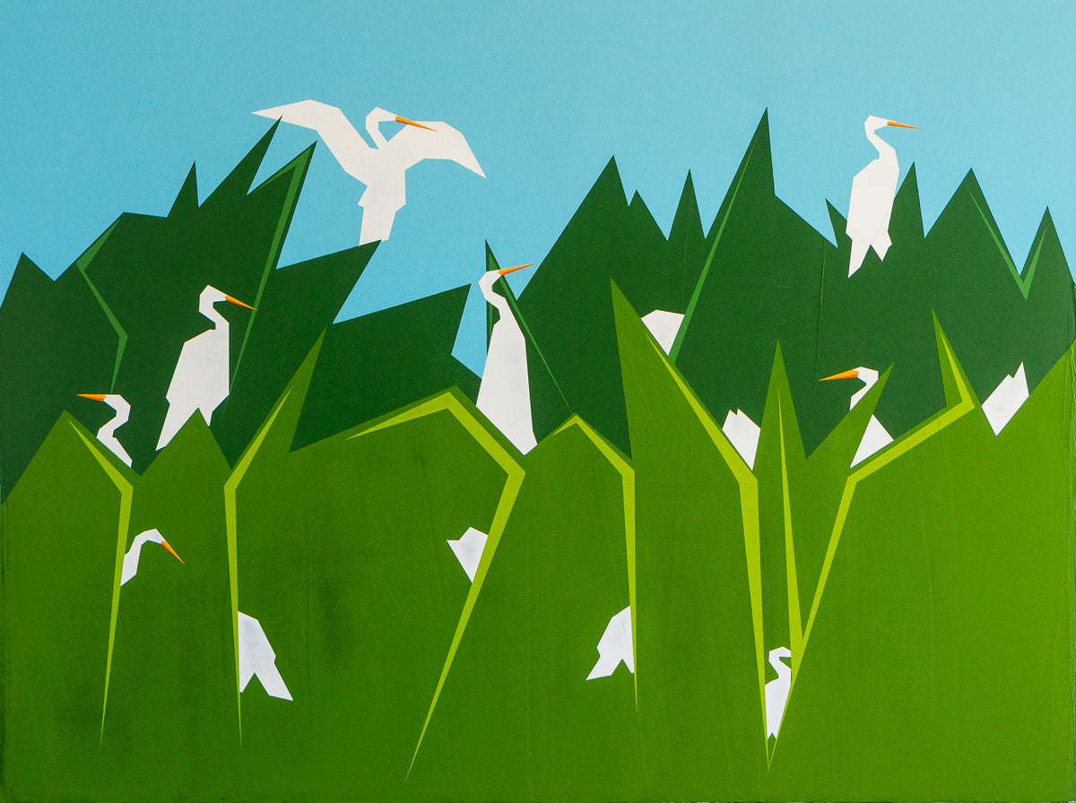 Egrets in the Green (ORIGINAL 2026)